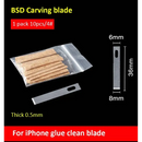 BSD carving blade for iPhone glue cleaning in Jyrkior Hand Tool, featuring copper alloy components