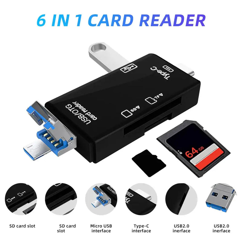 Kebidumei Multi Card Reader featuring aluminum alloy design and multiple card slots