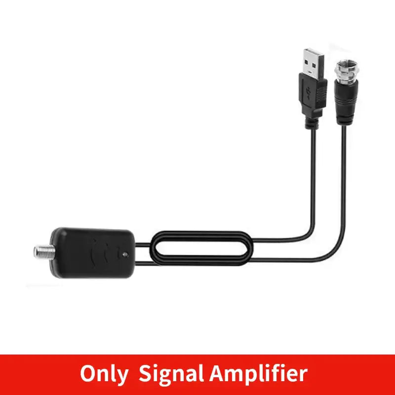 Signal amplifier cable with USB and coaxial connectors for Kebidumei Newest Digital TV Antenna