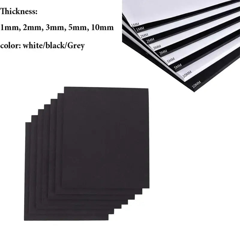 Stacked high-quality 10mm EVA foam sheets in multiple colors and thicknesses