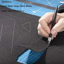 Cutting high-quality 10mm EVA foam sheets on a gridded surface with a craft knife