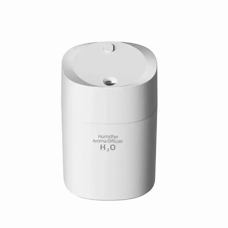 White cylindrical Kemei energy-efficient USB air humidifier labeled H2O with 5W power consumption