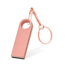 Rose gold KFHIREW USB flash disk with keychain, featuring China interface type