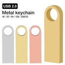 Metal USB flash drives shaped like keychains in various colors, KFHIREW USB from China