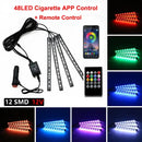 LED light strips with app for customizable voice control car lighting effects