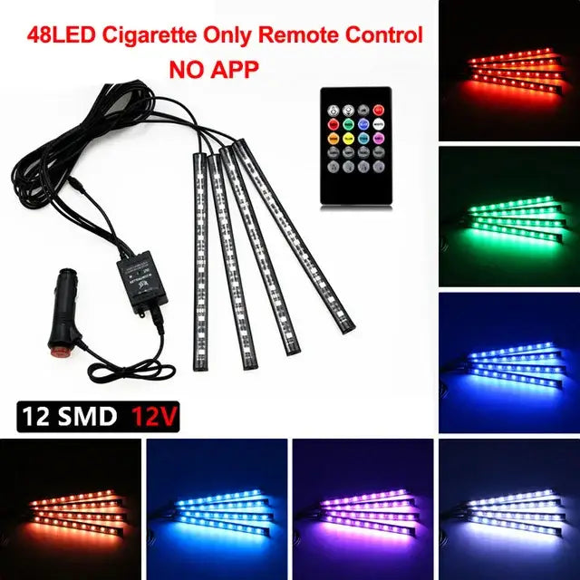 KIEND Voice Control Atmosphere Lamp LED light strip kit for vehicle interior lighting