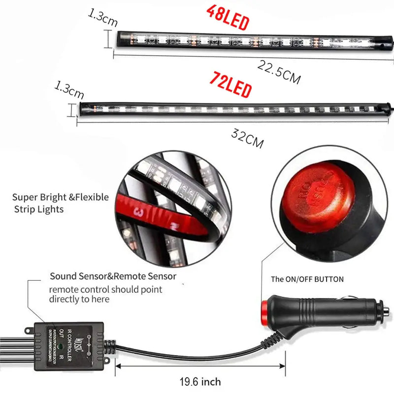 LED light strips and control components for KIEND Voice Control Atmosphere Lamp interior lighting