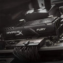 HyperX Fury DDR4 RAM module on motherboard showcasing Kingston DDR4 3200MHz performance