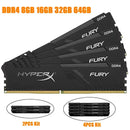 HyperX FURY DDR4 RAM modules in a Kingston DDR4 3200MHz 32GB kit for gaming