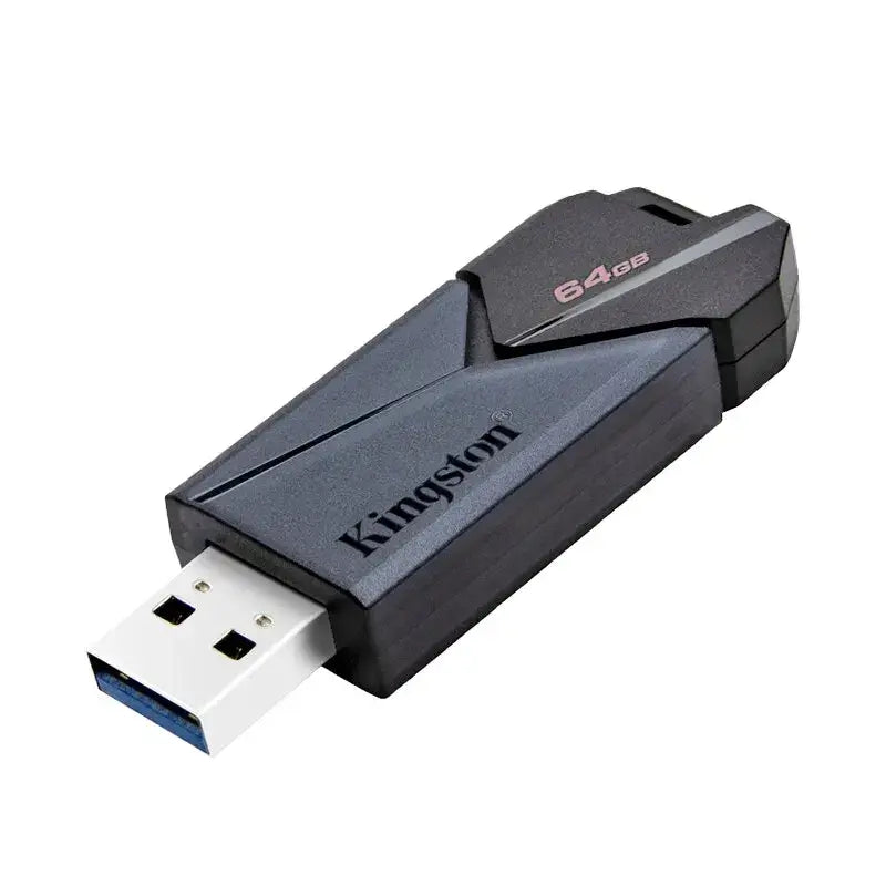 Kingston DTXON Flash Disk featuring a sleek black and gray lightweight design