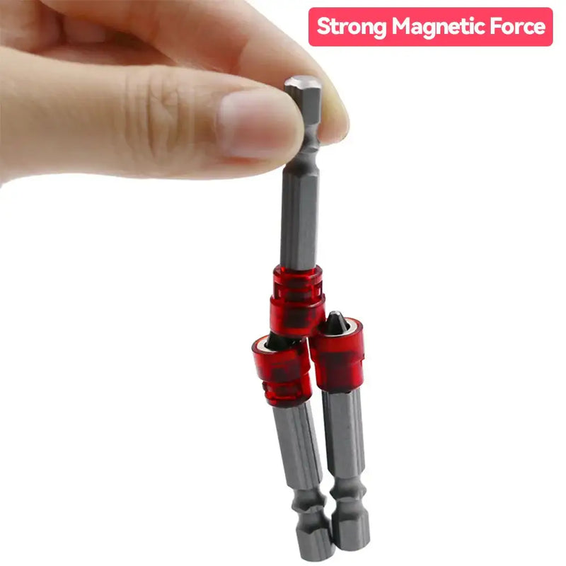 KRIOCY Magnetic Screwdriver with attachments for various screw head sizes and non-slip grip