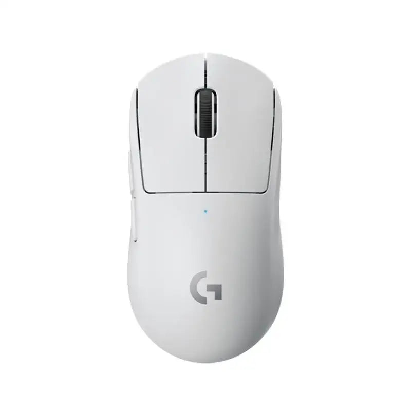 White wireless computer mouse with Logitech G logo for Logitech G PRO X Wireless dual mode