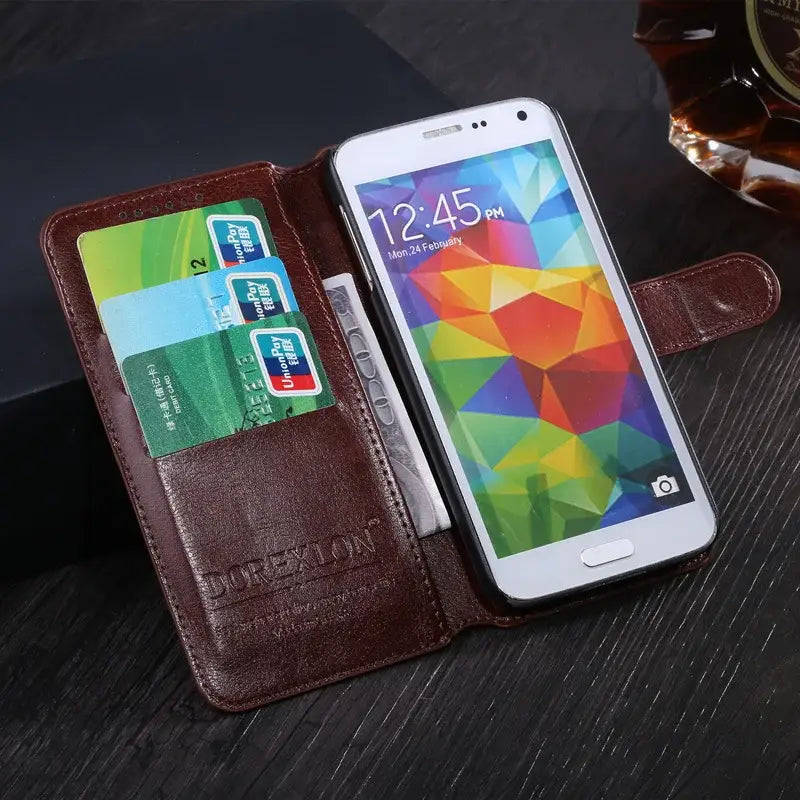 Luxury PU Leather Flip Case for Huawei Nova 2 Smartphone with card slots