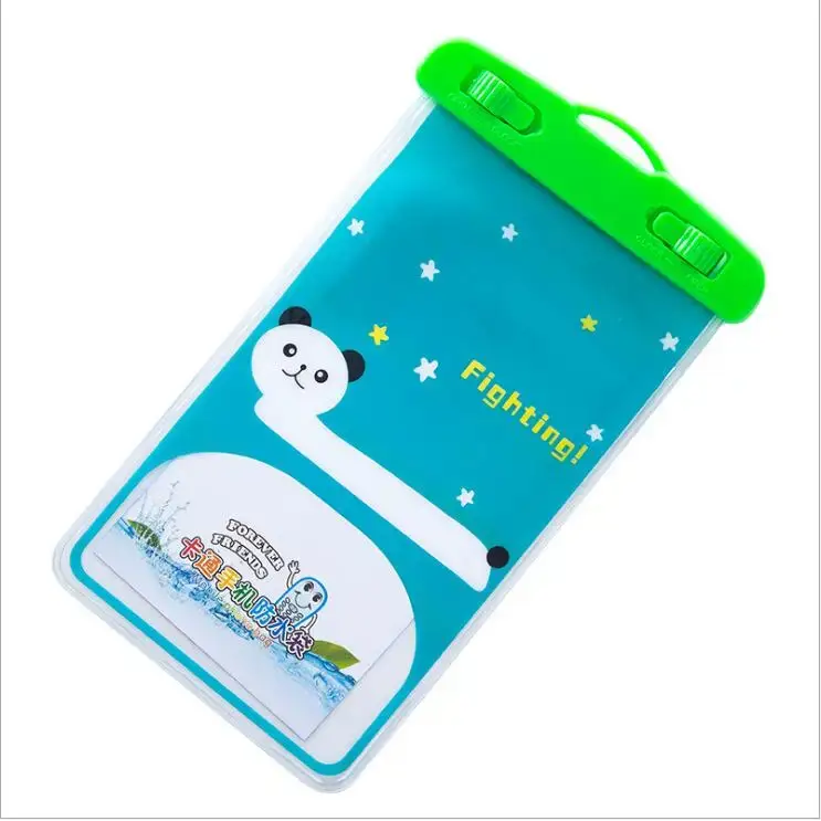 Waterproof Huawei Nova flip case featuring a cute panda and cartoon train design