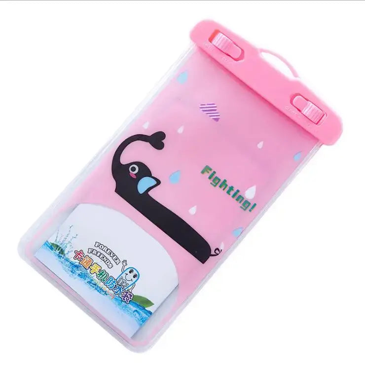 Pink waterproof flip case with cute penguin design for Huawei Nova, luxury PU leather wallet