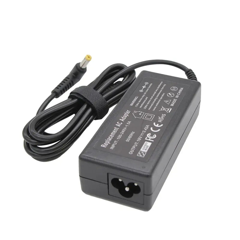 LZUMWS Laptop Adapter Output 19V 3.42A with yellow-tipped 5.5mm x 1.7mm adapter connector size