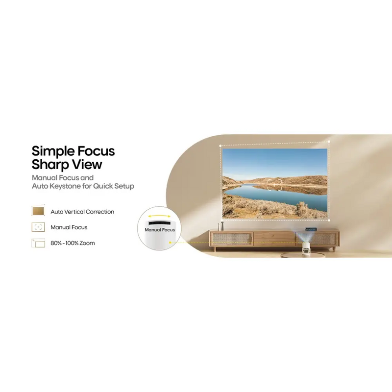 Magcubic Portable Projector with 290 ANSI Lumens and Built-in Speaker