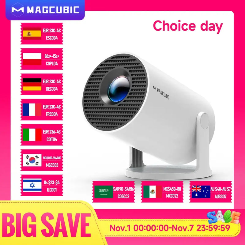 Magcubic Portable Projector with 290 ANSI Lumens and Built-in Speaker