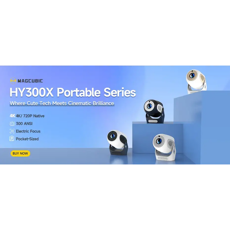 Magcubic Portable Projector with 290 ANSI Lumens and Built-in Speaker