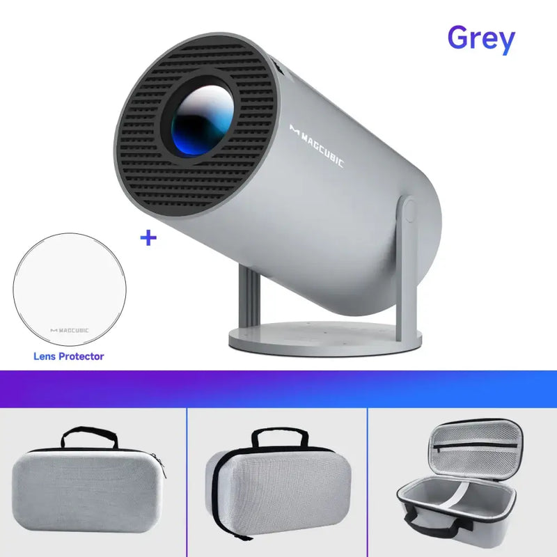 Magcubic Portable Projector with 290 ANSI Lumens and Built-in Speaker - Grey Bag Lens / US Plug