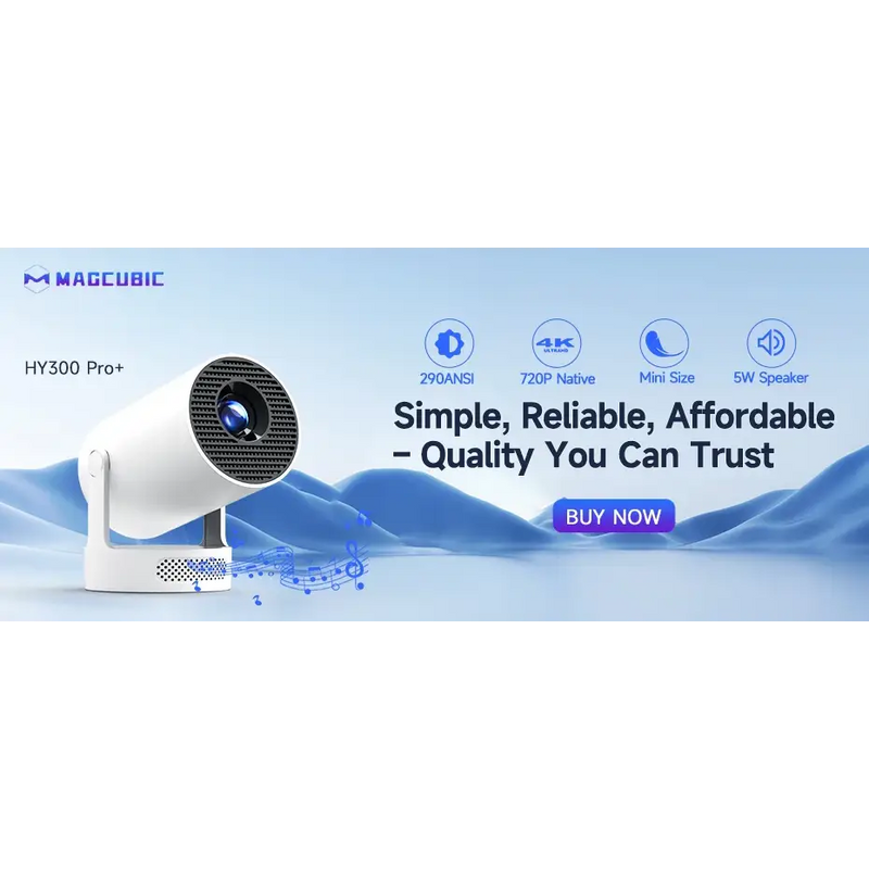 Magcubic Portable Projector with 290 ANSI Lumens and Built-in Speaker