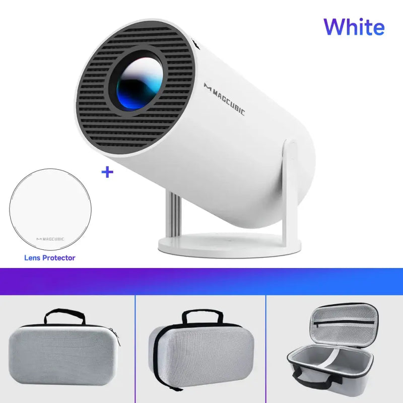 Magcubic Portable Projector with 290 ANSI Lumens and Built-in Speaker - White Bag Lens / UK Plug