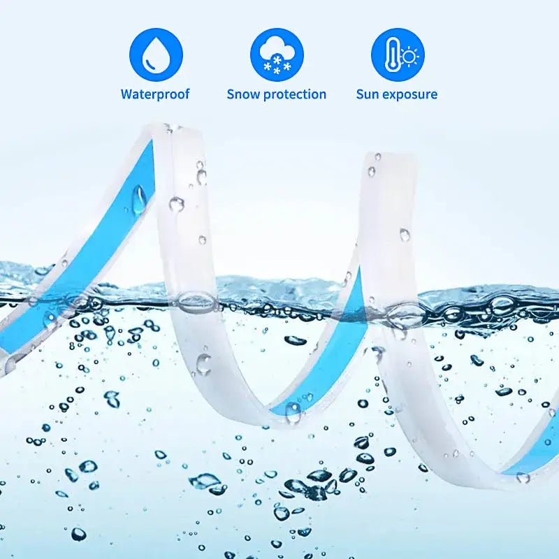 Waterproof adhesive tape submerged in water showcasing Magic Colorm Guide technology