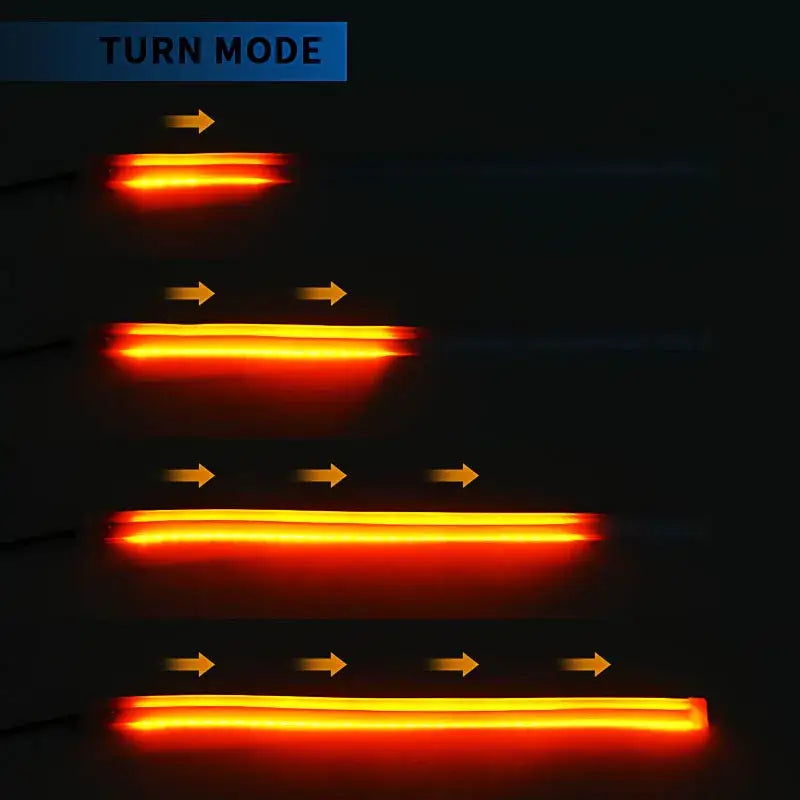 Illuminated turn signal indicator of Magic Colorm Guide featuring Ice Blue Yellow design