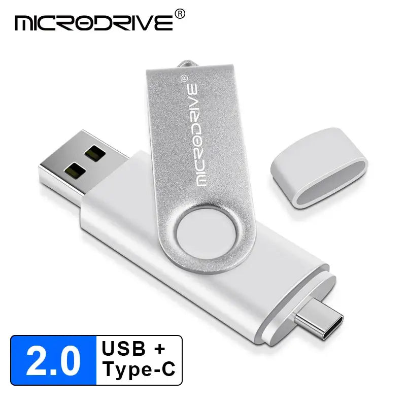 USB flash drive with USB-A and USB-C connectors, MicroDrive CK016G0OTG Flash Disk