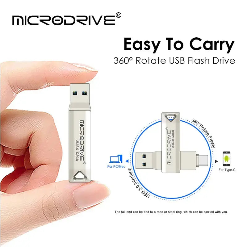 360-degree rotatable MicroDrive HS016G0828 high capacity USB flash drive for easy carry