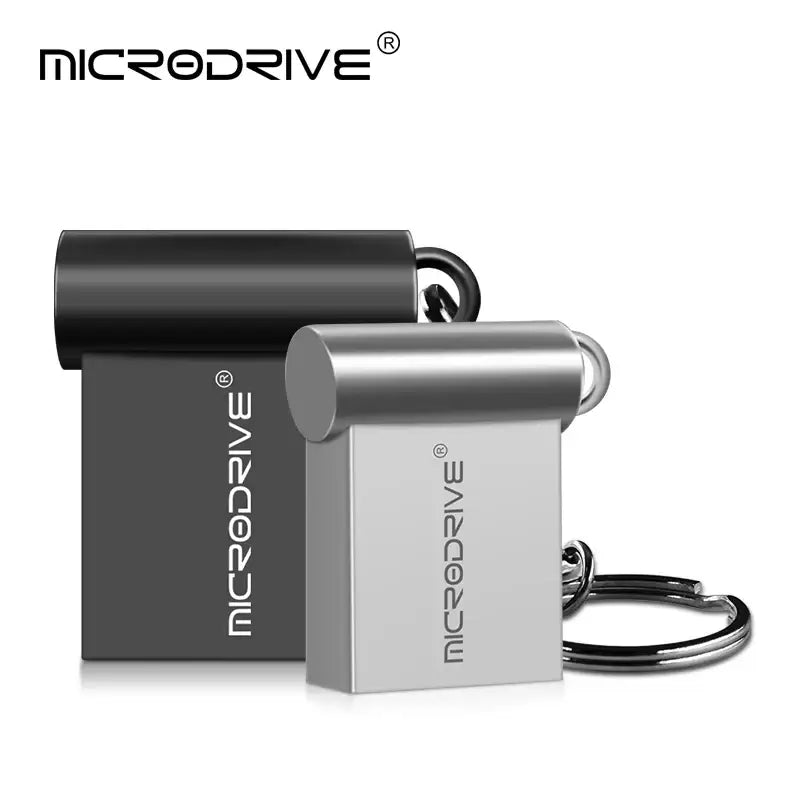 USB flash drives in black and silver finishes showcasing MicroDrive MG016G1105 Flash Disk