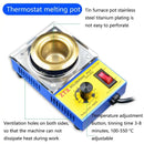 Thermostat-controlled MLDCZS Alloy Steel Tin Stove with a yellow and blue base