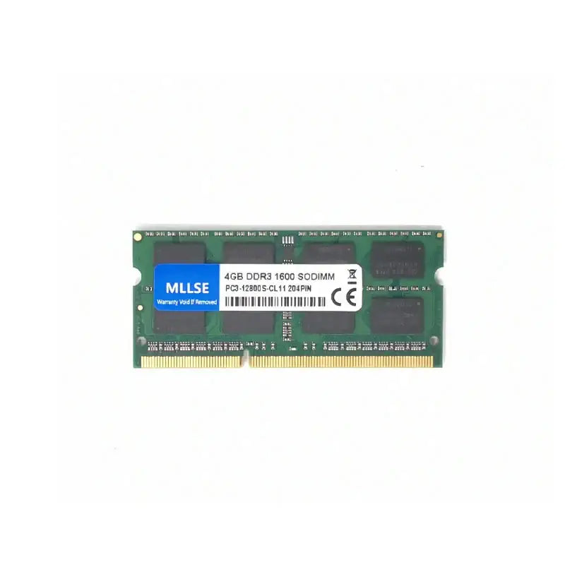 Computer RAM module with blue label MLLSE for Sealed SODIMM DDR3 memory upgrade