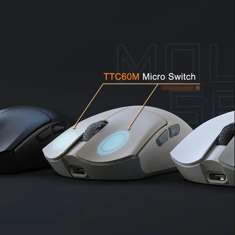 Sleek white Motospeed Darmoshark M3 Bluetooth Wireless Gaming Mouse with TTC60M switch