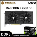 MOUGOL AMD Radeon RX580 8G Graphics Card GDDR5 Memory Video Gaming Card