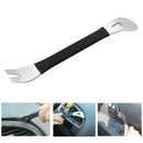 Dual-ended tool with black grip and metal ends, perfect steel pry plate for automotive trim