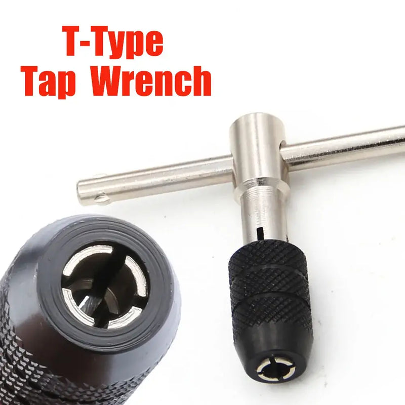 T-type tap wrench from Mr Drill Tap Wrench Set, durable chisel tool steel construction