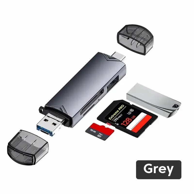 USB-C Multi in 1 Card Reader from Mainland China for Efficient Memory Management and Card Slots