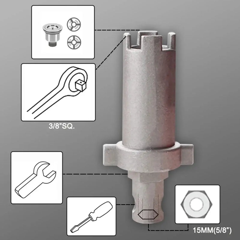 14 In 1 Sink Faucet Wrench Plumbing Repair Tool Handle Double Head Wrench