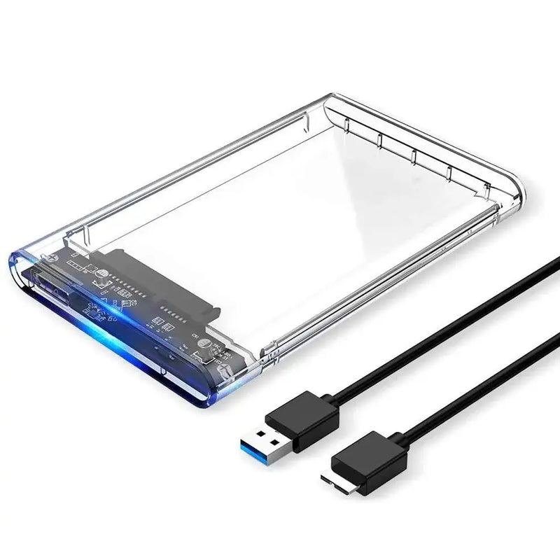 Transparent external hard drive enclosure with USB cable for Ninth World Origin from Mainland China