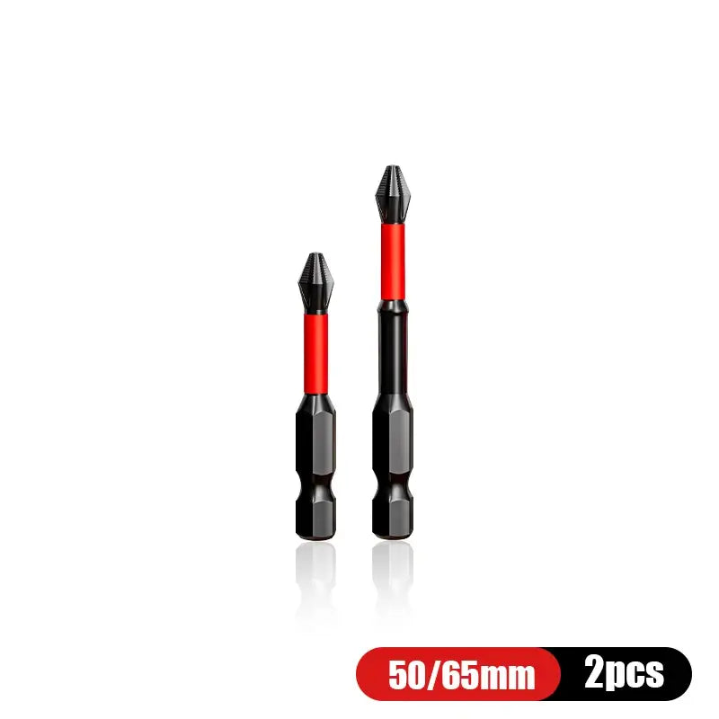 Two red and black magnetic screwdriver tips from NIUXIANG Mini Screwdriver Set