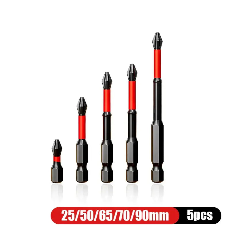 Set of five magnetic screwdriver tips in red and black for NIUXIANG Mini Screwdriver