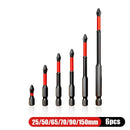Set of six NIUXIANG Mini Screwdriver strong magnetic screwdriver tips in red and black