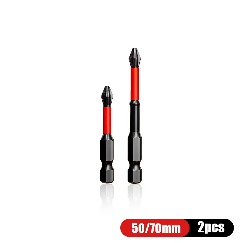 Two red and black screwdriver bits of different lengths for Niuxiang Mini Screwdriver