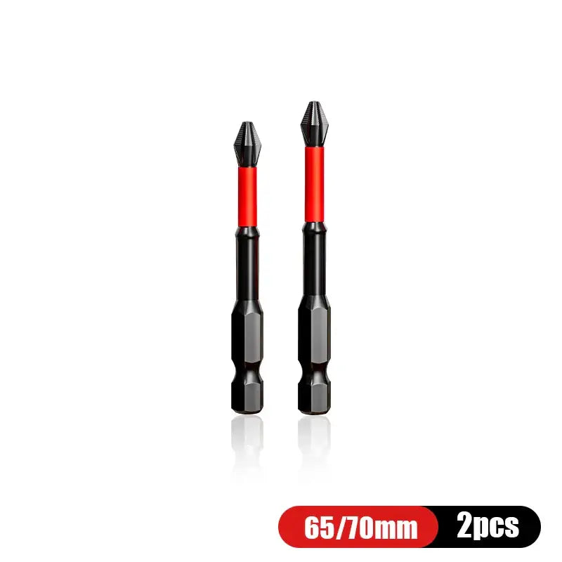 Two red and black magnetic screwdriver tips from Niuxiang Mini Screwdriver Set