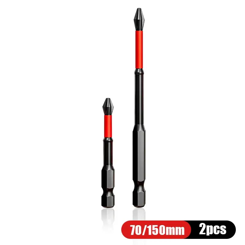 Two black and red magnetic screwdriver tips in the NIUXIANG Mini Screwdriver Set