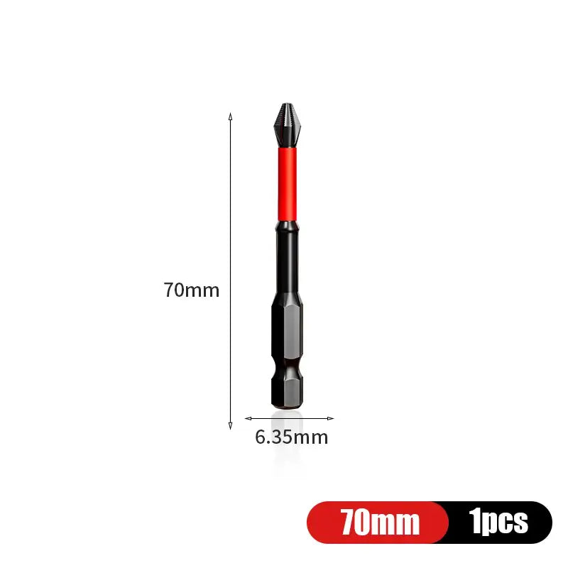 Screwdriver bit with red and black handle, part of NIUXIANG Mini Screwdriver set