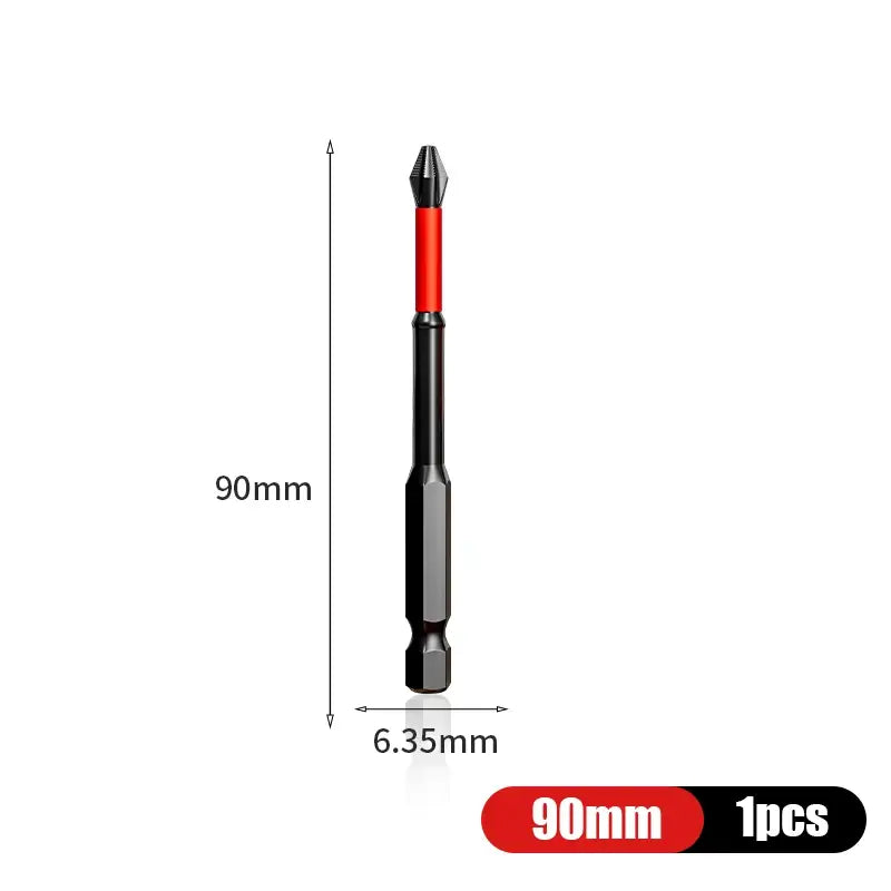 Screwdriver bit with red band and black shaft in NIUXIANG Mini Screwdriver Set