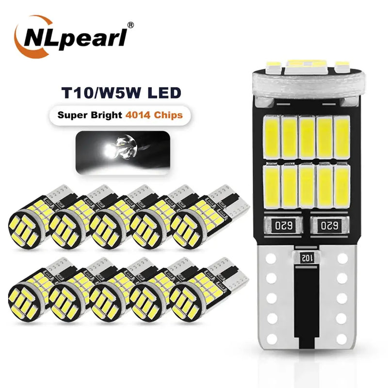 LED Car Light Bulbs with T10/W5W Socket Type Featuring NLpearl W5W T10 for Enhanced Lighting