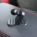 Phone holder with curved hook design on textured surface featuring Black Soft Glue 17mm Ball Head